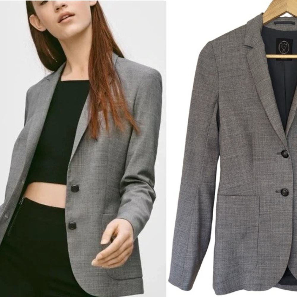 Talula Exeter Gray Wool Blend Blazer